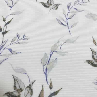 Rippjersey Leaves | Ottoman | Blätter lila dunkelgrün
